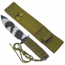 Full Tang Camo Survival Knife & Fire Starter HK1033CA 